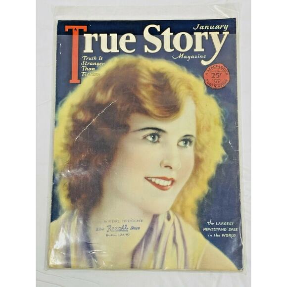 Vintage True Story Magazine January 1928 The REXALL Drug Store Buhl IDAHO - Picture 10 of 10